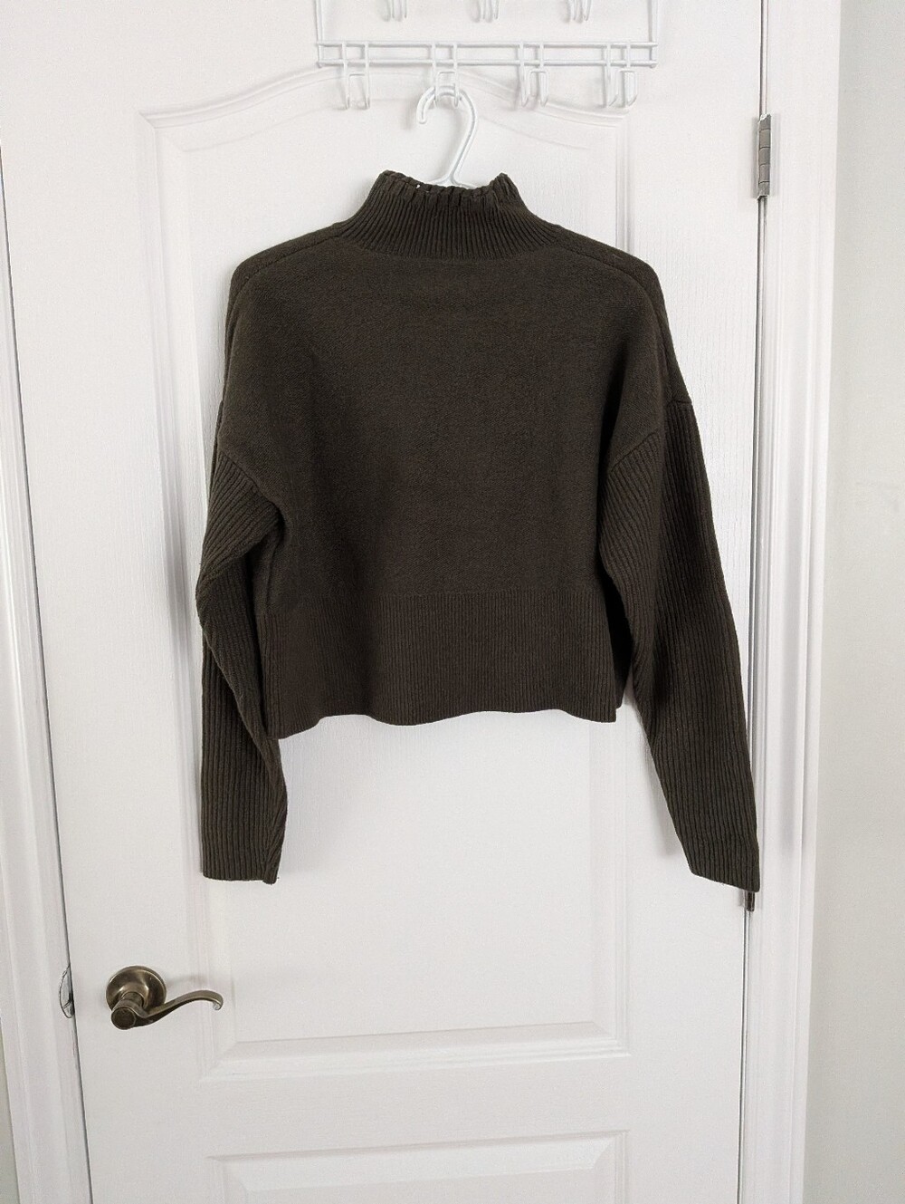 Aje Rennie Logo Funnel Neck Knit Jumper sweater dark green small - Picture 3 of 10